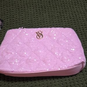 Victoria's Secret Pink Sequin Cosmetic Bag